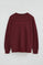 Maroon round-neck sweatshirt with Established 2012 Polo Club embroidery
