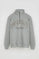 Grey-marl wide-fit high-neck sweatshirt with zip Polo Club