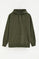 Army-green relaxed-fit hoodie with buttons Polo Club