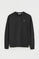 Black round-neck boxy-fit sweatshirt with Rigby Go embroidery
