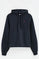 Navy-blue regular-fit hoodie with Rigby Go embroidery