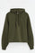 Army-green regular-fit hoodie with Rigby Go embroidery