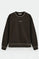 Dark-chocolate round-neck sweatshirt with contrast stripe Polo Club