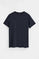 Navy-blue short-sleeve T-shirt with Rigby Go embroidery