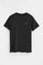 Black short-sleeve T-shirt with Rigby Go embroidery