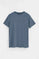 Denim-blue short-sleeve T-shirt with Rigby Go embroidery