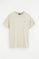 Beige short-sleeve T-shirt with Rigby Go embroidery
