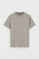 Taupe round-neck T-shirt with Rigby Go embroidery