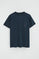 Navy-blue T-shirt with chest pocket and Rigby Go embroidery