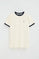 Nude T-shirt with contrast details and Rigby Go embroidery