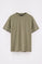 Sage-green T-shirt with Polo Club patch