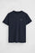 Navy-blue regular-fit T-shirt with Polo Club embroidery
