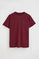 Maroon regular-fit T-shirt with Polo Club embroidery