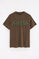 Brown T-shirt with Polo Club velvety logo