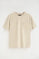 Beige T-shirt with zipped pocket and Polo Club embroidery