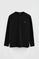 Black Henley T-shirt with Rigby Go embroidery