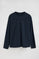 Navy-blue long-sleeve T-shirt with Established 2012 Polo Club embroidery