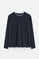 Navy-blue T-shirt with double finish and Polo Club patch