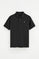 Black regular-fit polo shirt with Rigby Go embroidery