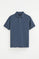 Denim-blue regular-fit polo shirt with Rigby Go embroidery