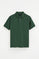 Bottle-green regular-fit polo shirt with Rigby Go embroidery