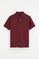 Maroon regular-fit polo shirt with Rigby Go embroidery