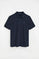 Navy-blue short-sleeve polo shirt with Polo Club patch