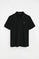 Black short-sleeve polo shirt with Polo Club patch