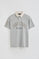 Grey-marl short-sleeve polo shirt with twill design Polo Club