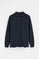 Navy-blue pique polo shirt with Rigby Go embroidery