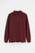 Maroon pique polo shirt with Rigby Go embroidery