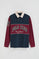 Navy-blue polo shirt with shirt collar and Polo Club twill design