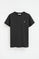 Black regular-fit T-shirt with Rigby Go embroidery