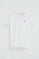 White V-neck T-shirt with Rigby Go embroidery