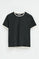 Dark-grey-marl T-shirt with double finish and Polo Club logo