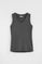 Anthracite-grey sleeveless ribbed T-shirt with V-neck Polo Club