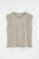 Taupe sleeveless T-shirt with pleats Polo Club