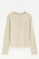 Beige ribbed Henley T-shirt with Rigby Go embroidery
