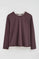 Plum long-sleeve T-shirt with double finish and Polo Club logo