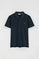 Navy-blue short-sleeve polo shirt with regular fit and Rigby Go embroidery