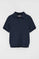 Navy-blue soft-knit polo shirt with two-button fastening Polo Club