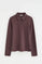Plum long-sleeve polo shirt with slim fit and Rigby Go embroidery