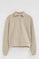 Beige long-sleeve soft-knit polo shirt with buttons Polo Club