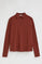 Terracotta long-sleeve polo shirt in T-shirt fabric Polo Club