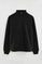 Black high-neck fleece sweatshirt with kangaroo pocket Polo Club