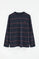 Striped T-shirt in navy blue and terracotta with Polo Club embroidery