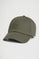 Army-green six-panel cap with Rigby Go logo