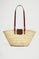 Brown basket bag with Polo Club logo