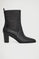 Black cow leather ankle boots Polo Club Ivana