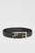 Black leather belt Polo Club Veycro